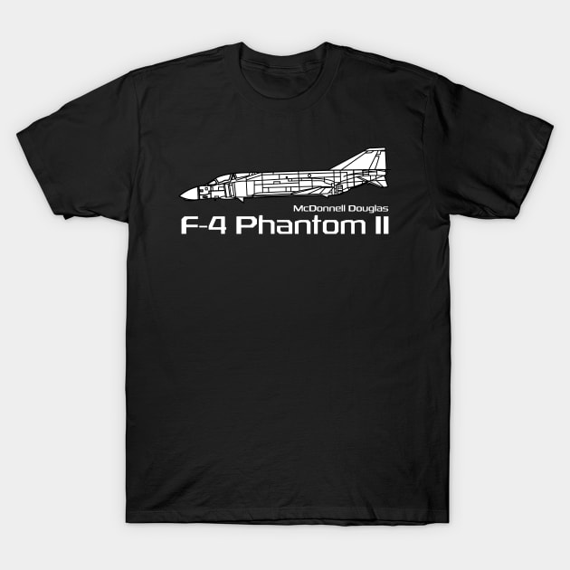 McDonnell Douglas F-4 Phantom II T-Shirt by BearCaveDesigns